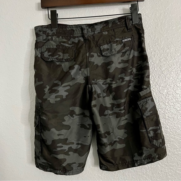Burnside Board Shorts with Grey and Black Camo Print - Picture 9 of 11